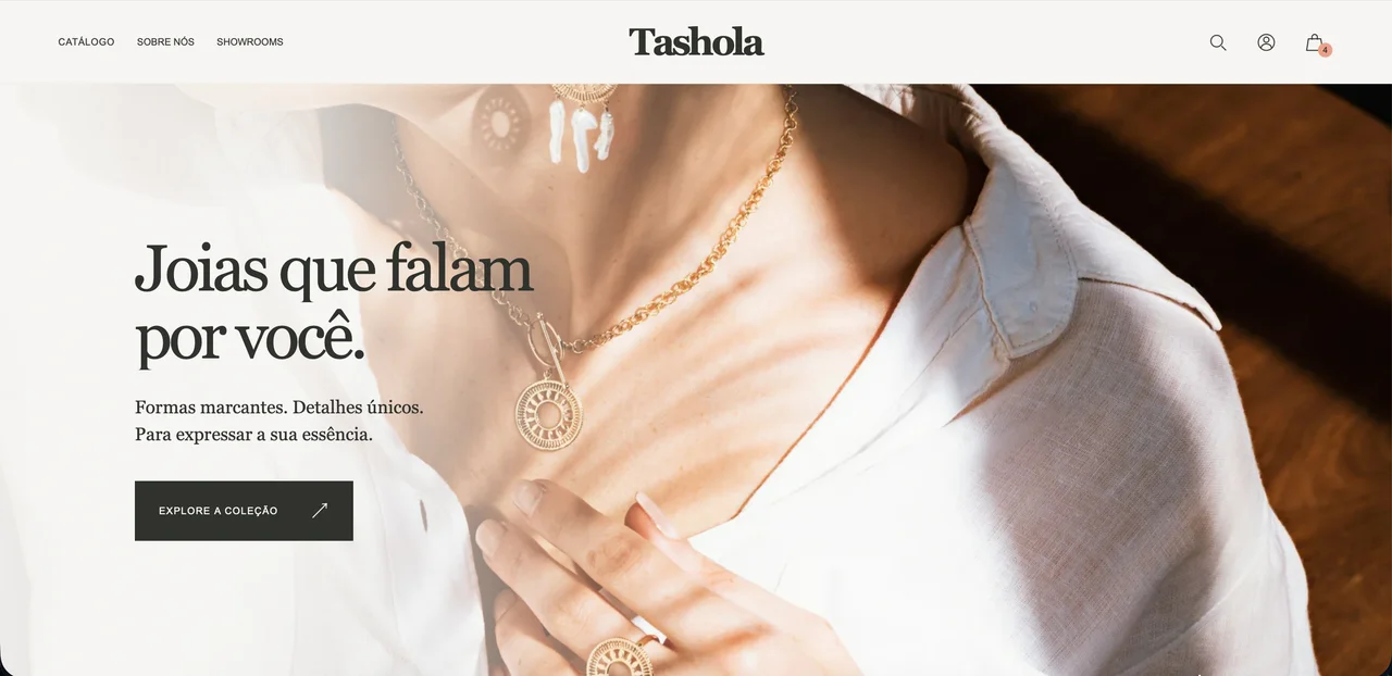 Página inicial de Tashola